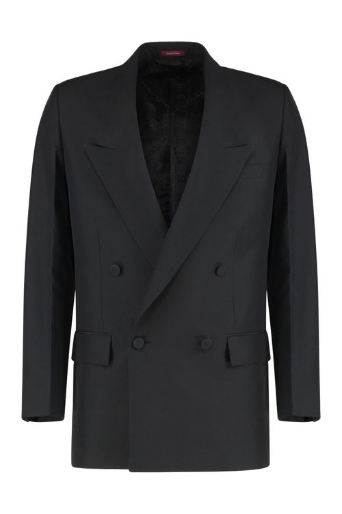 Black Peaked Lapel Blazer