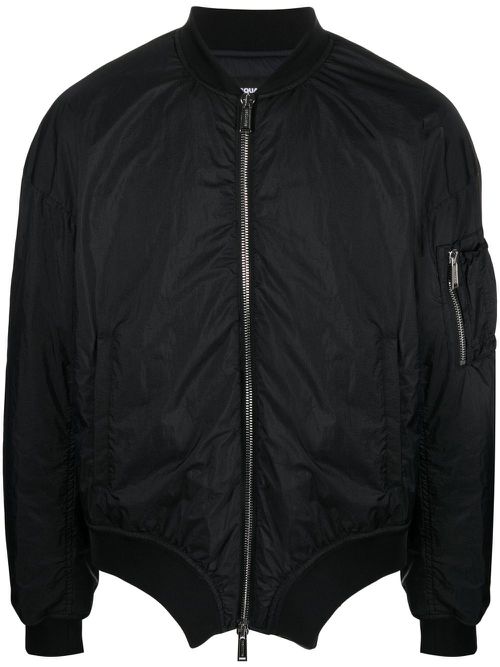 Logo-print bomber jacket - Black