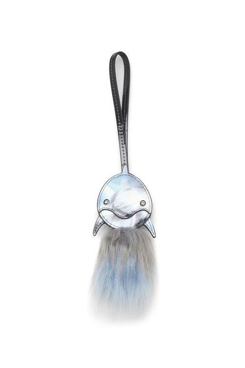 Dolphin bag charm with fluffy tail - Charms and Keyrings - Woman - Blue