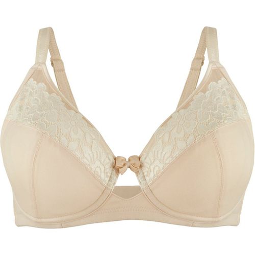 Rosie - Silk & Organic Cotton Lace Full Cup Wireless Bra | : 30E | Color: Blush