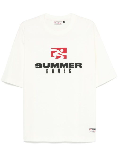 Logo-print T-shirt - Neutrals