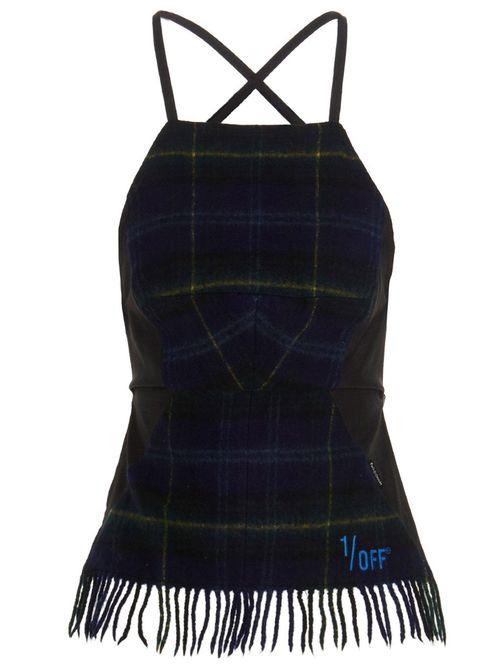 Checked Scarf Top