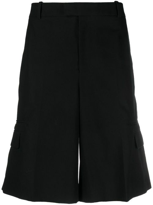Tailored cotton shorts - Black