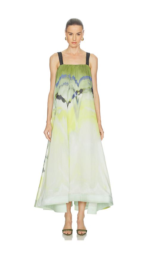 Clea Filomena Maxi Dress in Green. L. Also in M