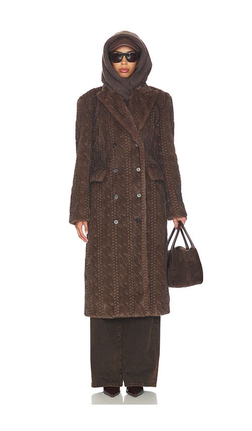 GIUSEPPE DI MORABITO Double Breasted Coat in Brown. 38. Also