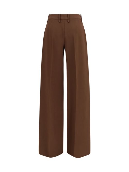 Bootcut Viscose Trousers — Brown