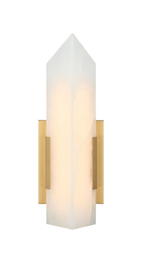 Aged Gold Brass LED Wall Sconce from the Rigio Collection