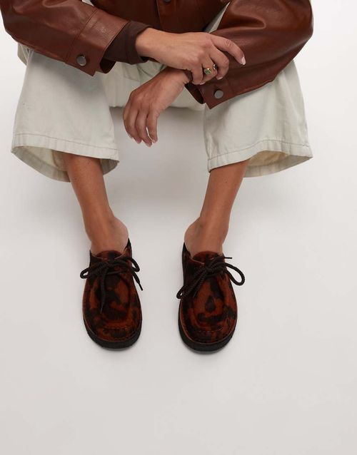 Desert Nomad Mule in brown cow print-Multi