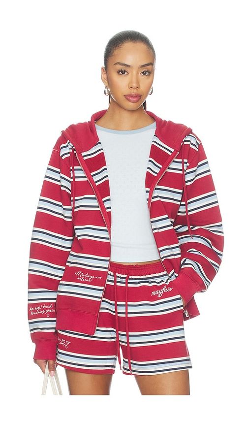 The Mayfair Group The Mayfair Striped Hoodie in Stripe. S/M also in L