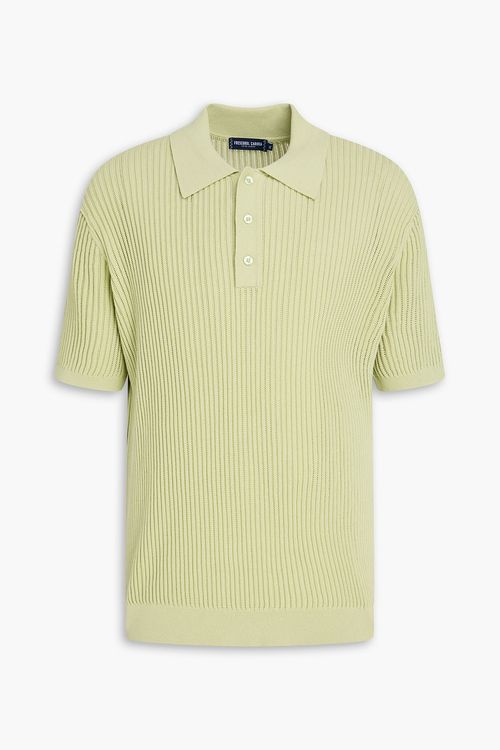 Vidal ribbed cotton-blend polo shirt - Green - 3XL