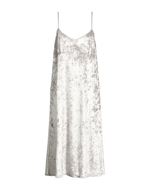 Pièce. Woman Midi dress Light grey Size 8 Viscose, Silk