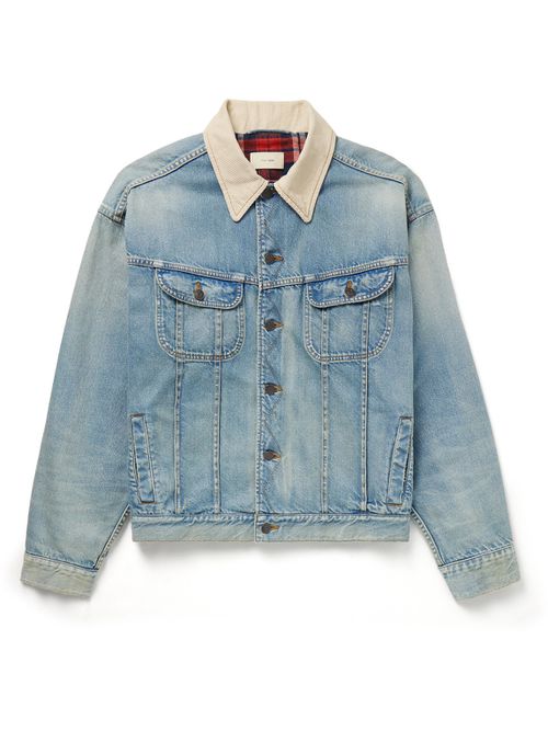 Joret Corduroy-Trimmed Denim Jacket