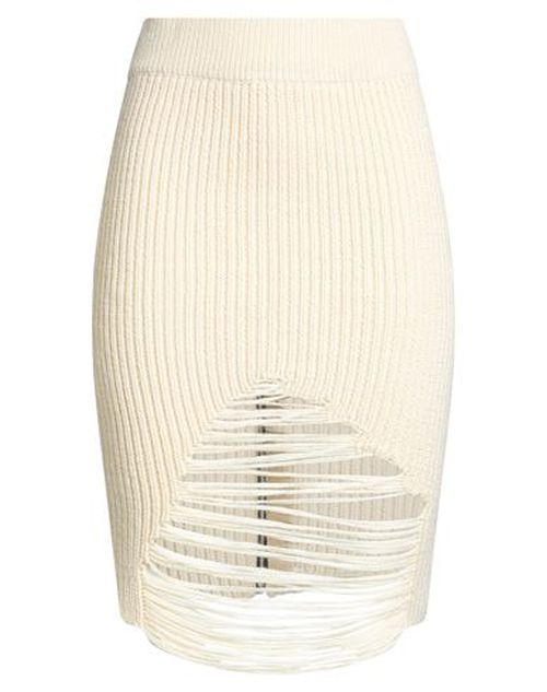 Woman Midi skirt Cream Size M Acrylic, Alpaca wool, Wool