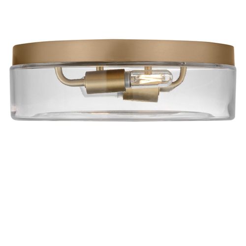 Satin Brass Flush Mount from the Rhett Collection