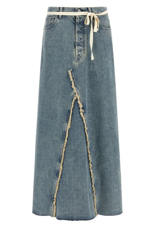 Raw Hem Denim Skirt