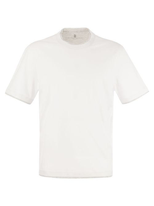 Slim Fit Crew-neck T-shirt In Lightweight Cotton Jersey