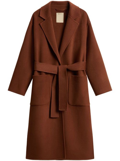 Wool belted coat - Brown