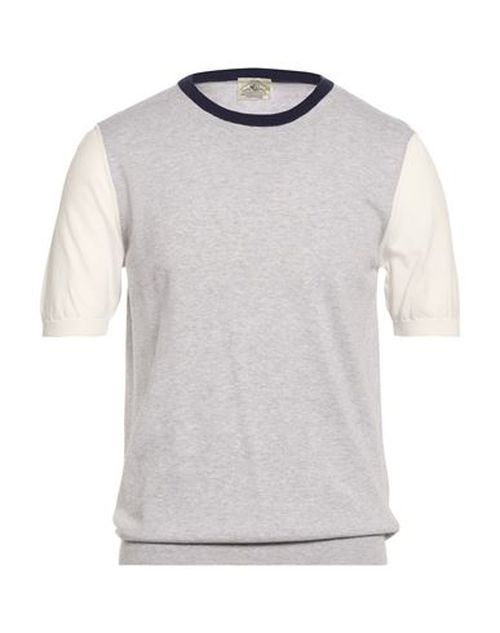 Man Sweater Light grey Size 40 Cotton