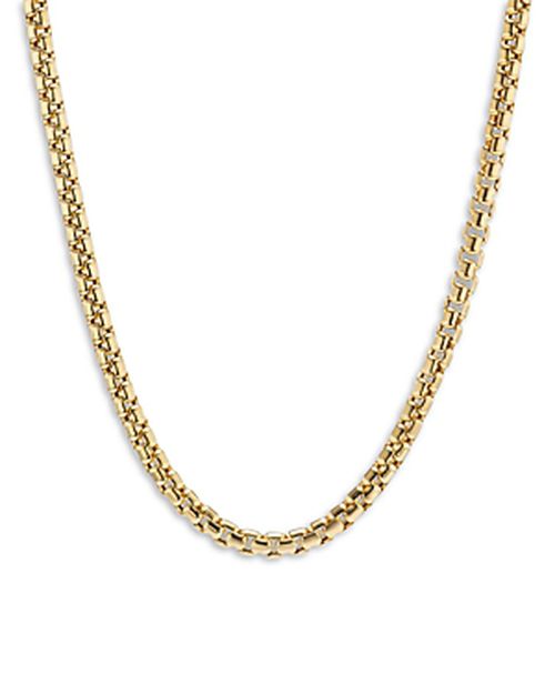 Men's Box Chain Necklace in 18K Yellow Gold, 20