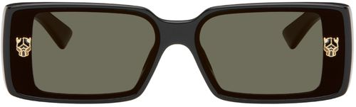 Cartier Black 'Panthère de Cartier' Sunglasses
