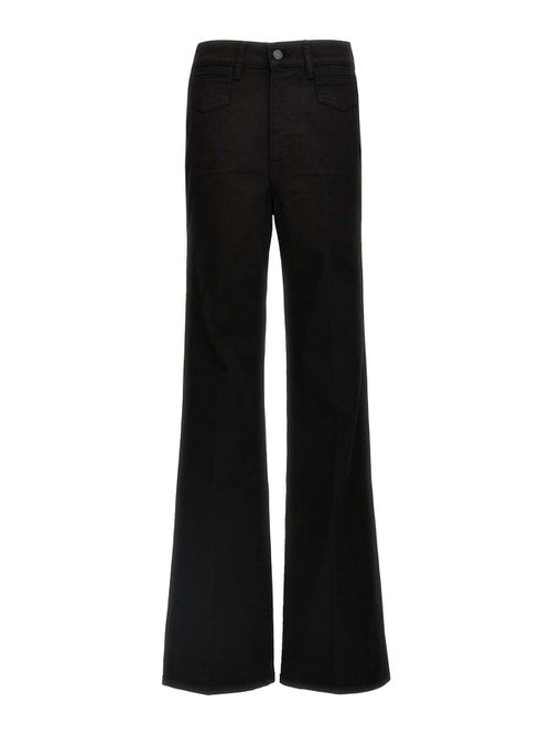 Stretch Twill Denim Wide Flare Jeans