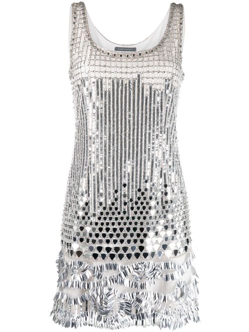 Sequin-embellished minidress - Grey