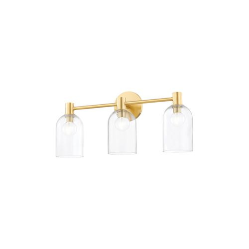 Mitzi Paisley Bathroom Vanity Light in Aged Bra