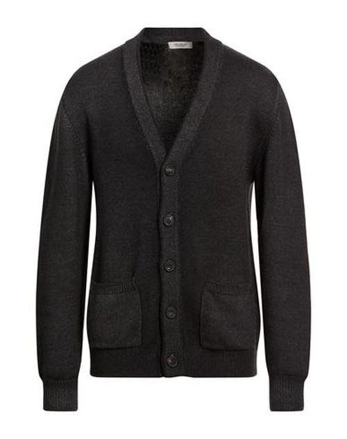 Man Cardigan Charcoal Size M Virgin Wool