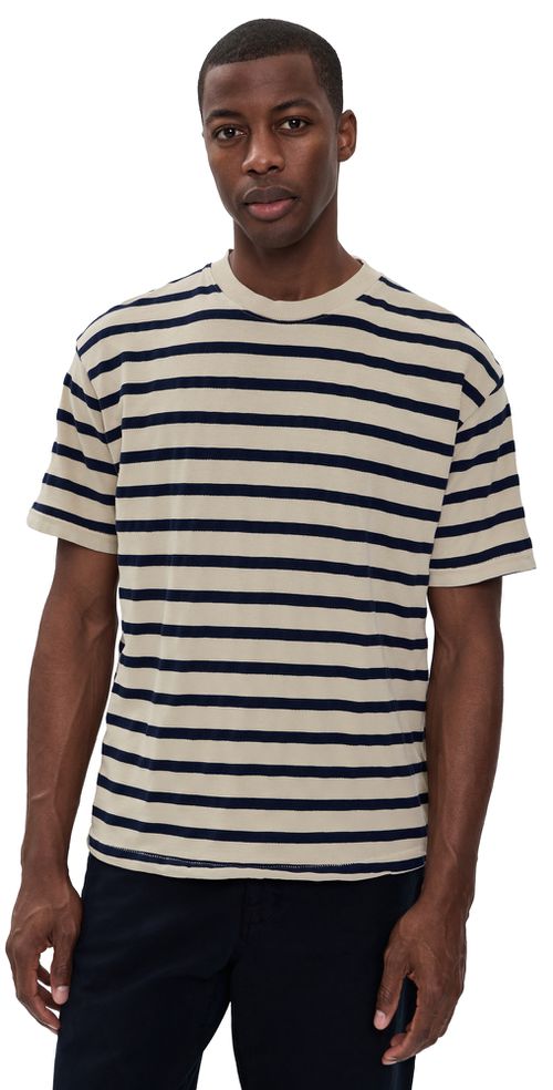 Enzo Stripe Tee Bisque