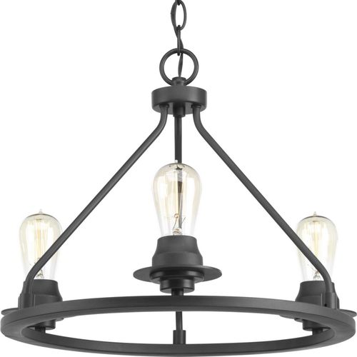 Graphite Three Light Semi-Flush Convertible from the Debut Collection
