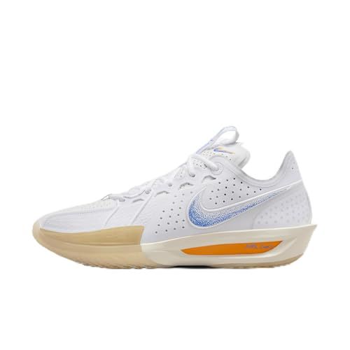 Nike G.T. Cut 3 Blueprint Basketball Shoes (HJ8206-100, White/Coconut Milk/Gum Yellow/Racer Blue)