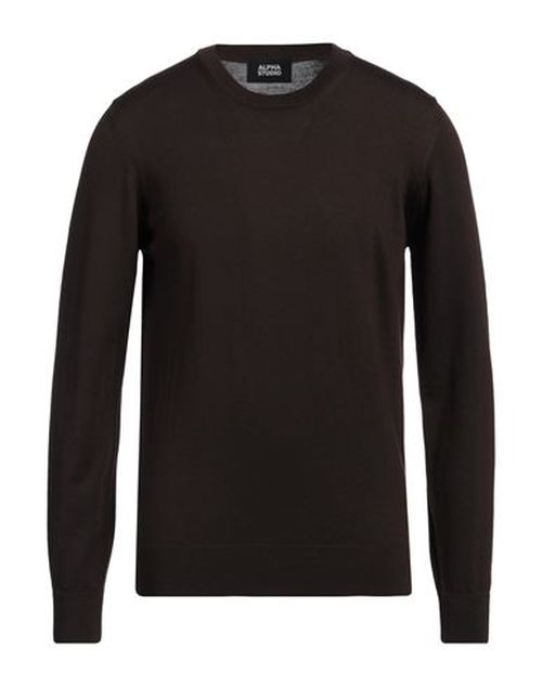 Alpha Studio Man Sweater Chocolate brown Size 36 Merino Wool