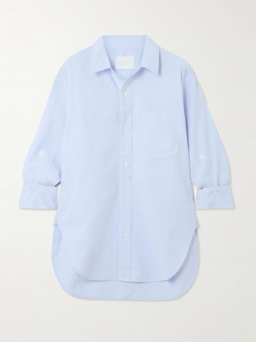 Kayla Cotton Oxford Shirt - Blue