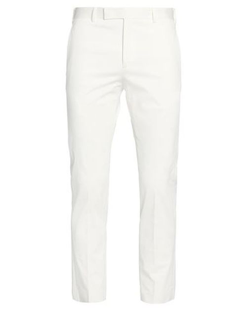 Man Pants White Size 30 Cotton, Elastane