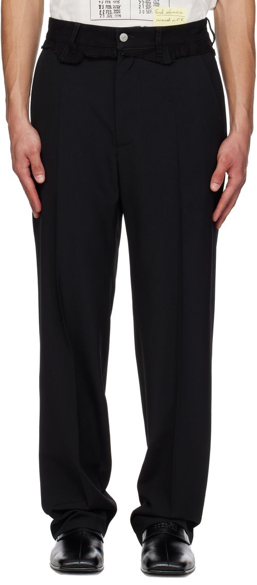 Black Replaced Waist Trousers