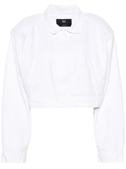 Amelia cropped jacket - White