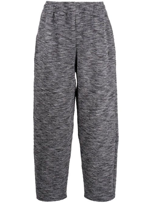Mélange-effect track pants - Grey