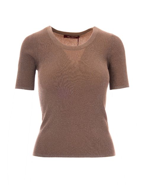 Natural Knitted Round Neck Top
