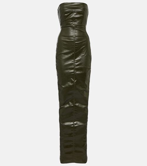 Strapless denim gown