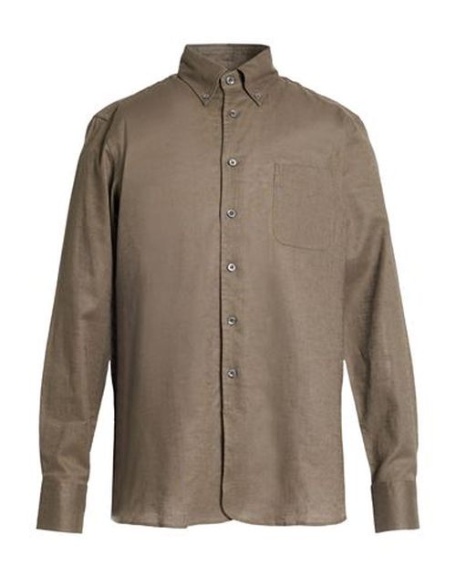 X Fortela Man Shirt Khaki Size S Linen, Cotton
