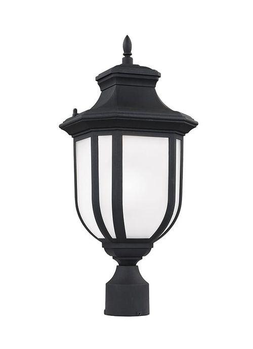 Black One Light Outdoor Post Lantern from the Childress Collection