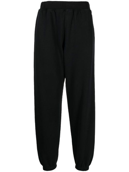 Logo-print cotton pants - Black