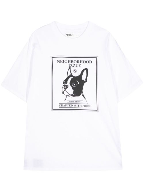 X Neighborhood dog-print T-shirt - White
