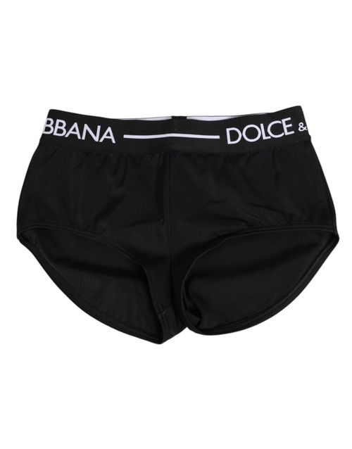 Logo Waistband Briefs — Black