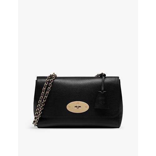 Womens Black Lily Medium Leather Shoulder bag 