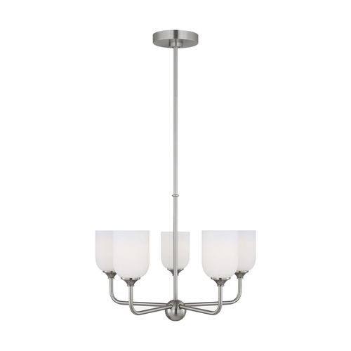 Brushed Steel Chandelier from the Emile Collection