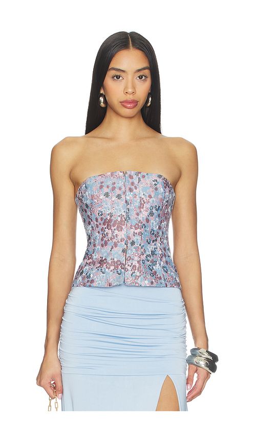 MAJORELLE Ciara Top in Blue & Pink. XXS also in