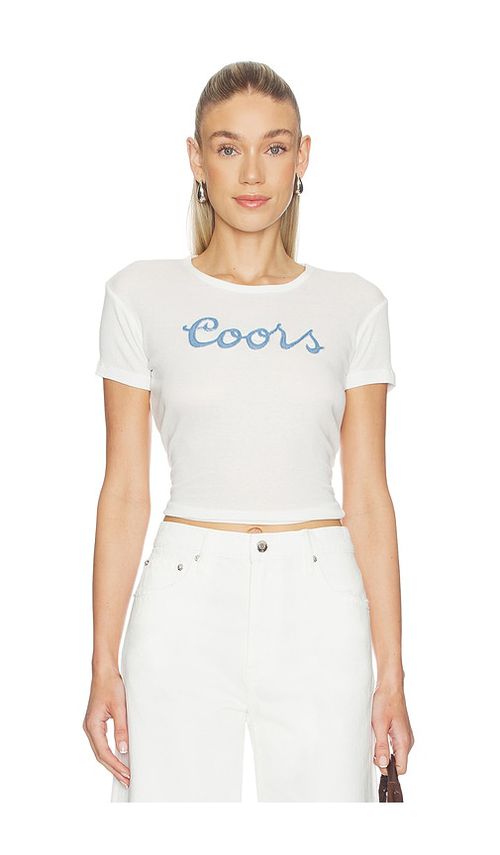 The Laundry Room Coors Denim Baby Tee in White. - S also in XS, M