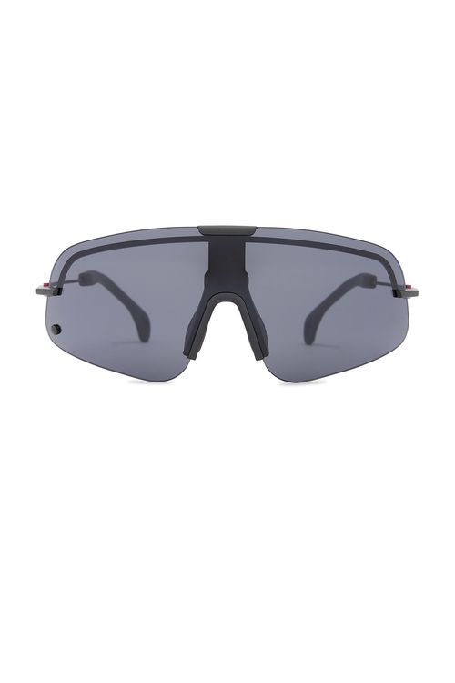 District Vision x Massimo Osti Studio Aiko Ti Sunglasses in Graphite/d+ Onyx Mirror - Grey. a