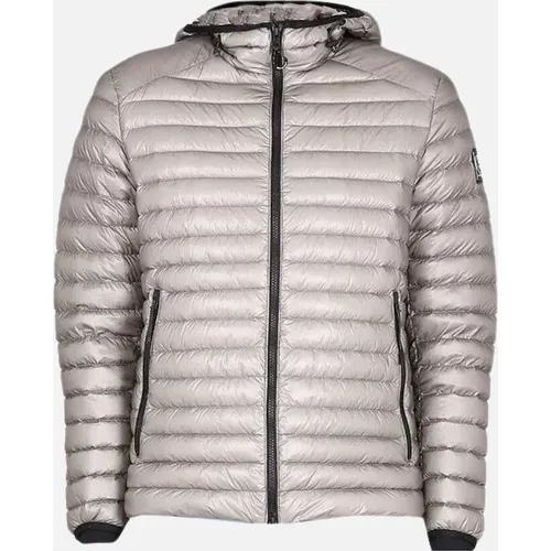 Men's Belstaff Airspeed Beige Down Filled Jacket - Grey - Size: 40/Regular